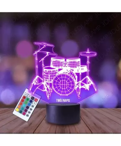 Lampka Nocna 3D LED LAMP Perkusja Instrument