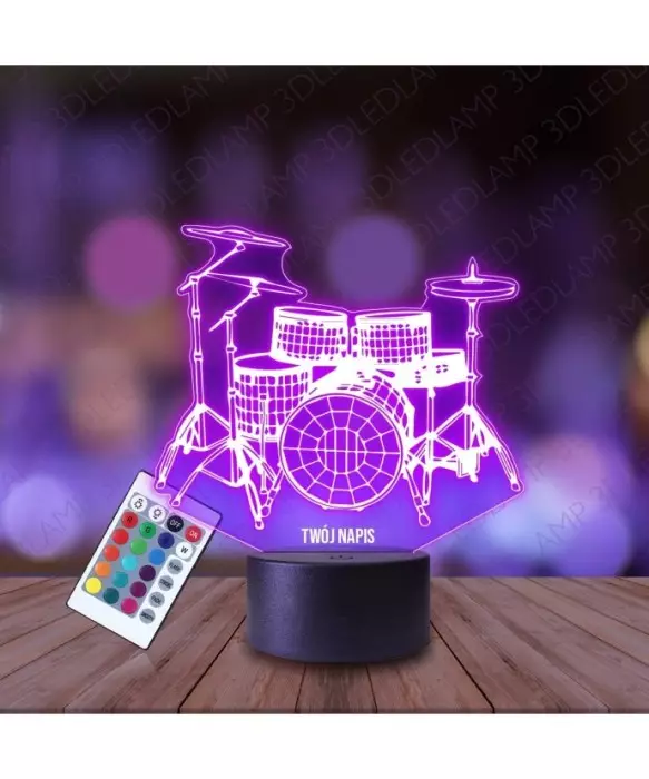 Lampka Nocna 3D LED LAMP Perkusja Instrument