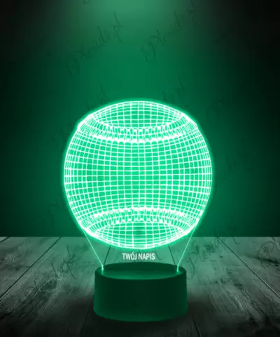 Lampka LED 3D Plexido Piłka Baseball
