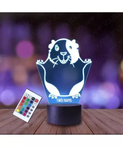 Lampka Nocna 3D LED LAMP Chomik Świnka Morska