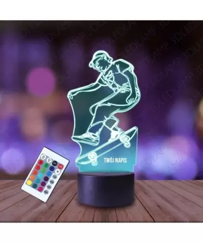 Lampka Nocna 3D LED LAMP Skater Deskorolka