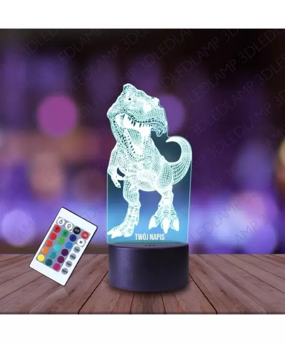 Lampka Nocna 3D LED LAMP Tyranozaur