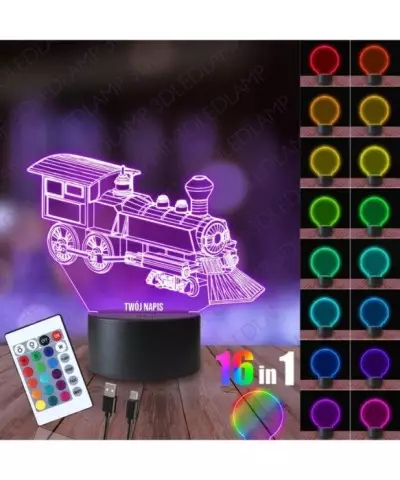 Lampka Nocna 3D LED LAMP Lokomotywa Pociąg