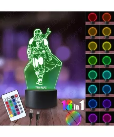 Lampka Nocna 3D LED LAMP Mandalorian