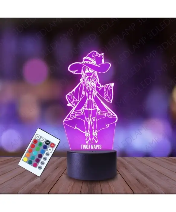 Lampka Nocna 3D LED LAMP Wandering Witch Elaina