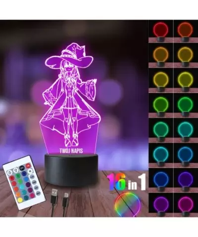 Lampka Nocna 3D LED LAMP Wandering Witch Elaina