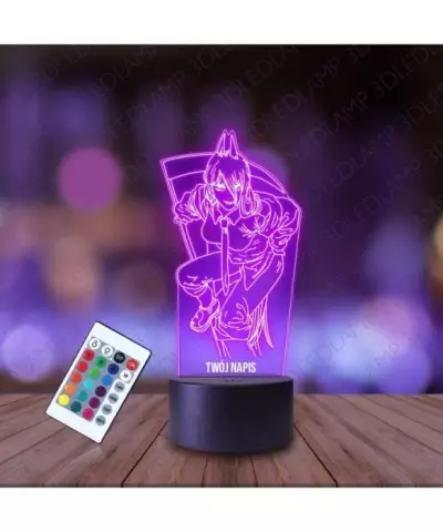 Lampka Nocna 3D LED LAMP Power Chainsaw Man