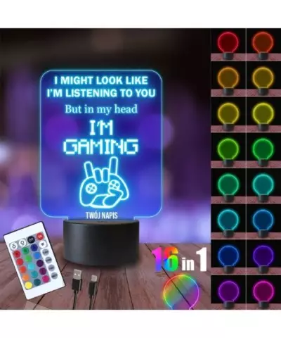 Lampka Nocna 3D LED LAMP Gamingowa Gaming