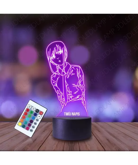 Lampka Nocna 3D LED LAMP Chainsaw Makima