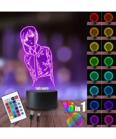 Lampka Nocna 3D LED LAMP Chainsaw Makima Anime