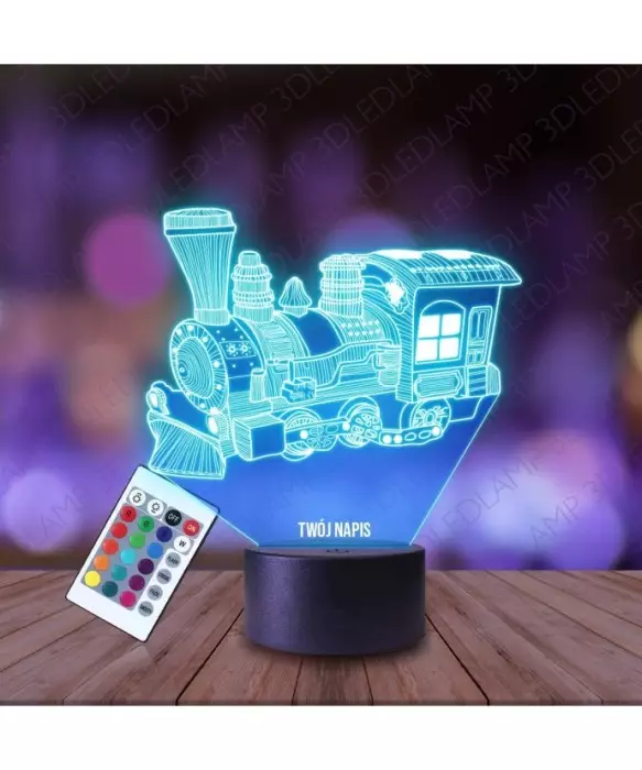 Lampka Nocna 3D LED LAMP Ciuchcia Pociąg