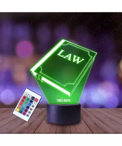 Lampka Nocna 3D LED LAMP Prawo Prawnik