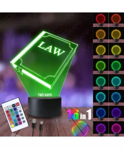Lampka Nocna 3D LED LAMP Prawo Prawnik