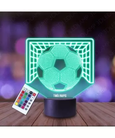 Lampka Nocna 3D LED LAMP Piłka Nożna Piłka w Bramce