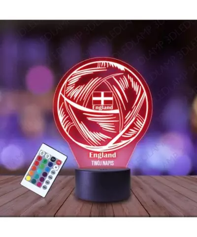 Lampka Nocna 3D LED LAMP Piłka Nożna Piłka England