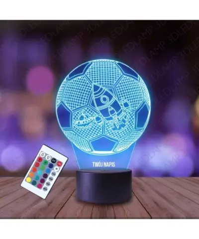Lampka Nocna 3D LED LAMP Piłka Nożna W Kosmosie