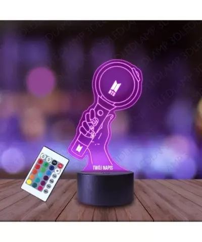 Lampka Nocna 3D LED LAMP BTS Mikrofon K-pop