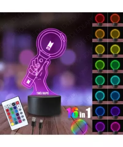 Lampka Nocna 3D LED LAMP BTS Mikrofon K-pop