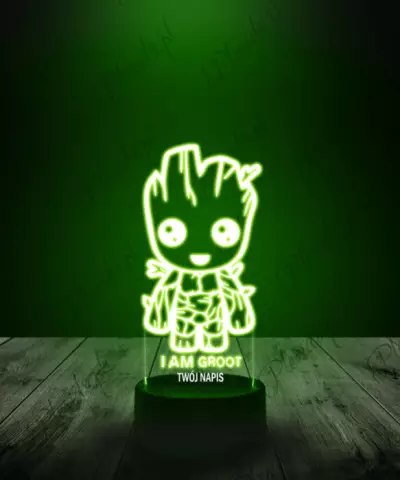 Lampka LED 3D Plexido Groot Strażnicy Galaktyki - 3