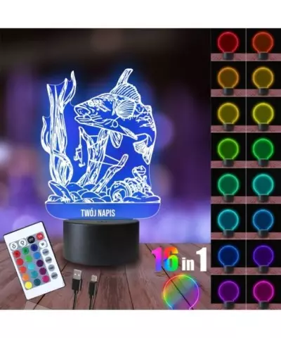 Lampka Nocna 3D LED LAMP Ryba Karp