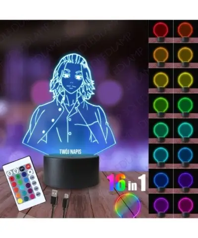 Lampka Nocna 3D LED LAMP Manjiro Sano Tokyo Revengers