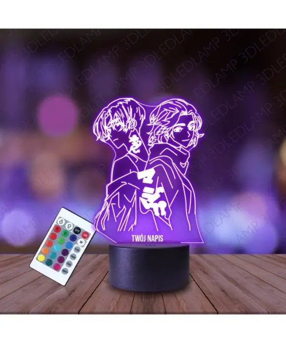 Lampka Nocna 3D LED LAMP Mikey i Draken Tokyo Revengers