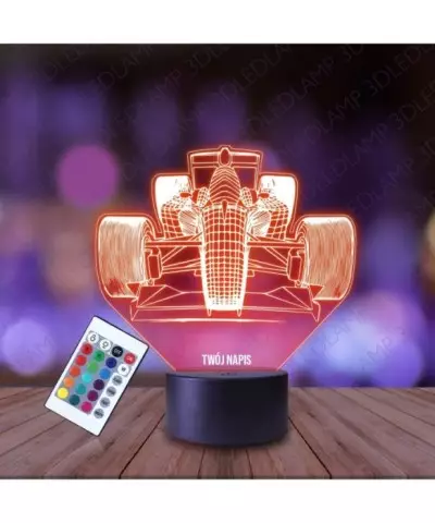 Lampka Nocna 3D LED LAMP Wyścigówka Formuła 1