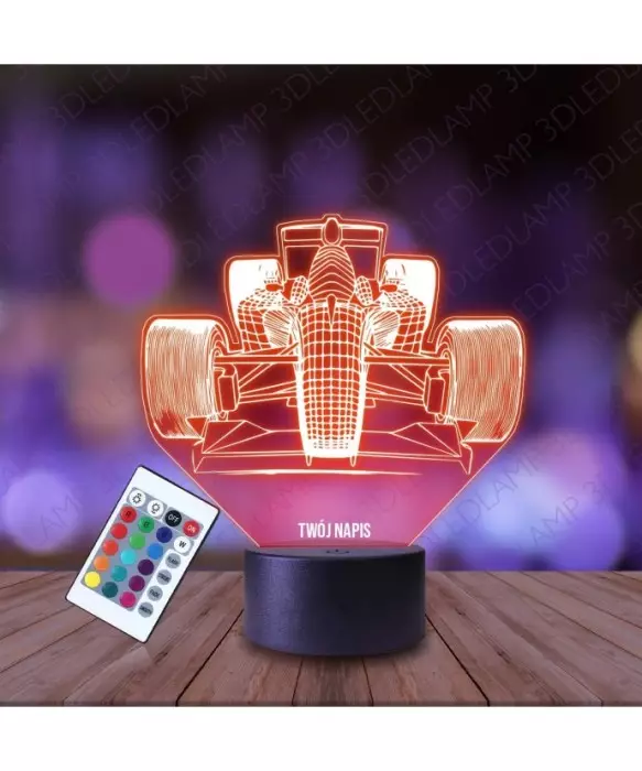 Lampka Nocna 3D LED LAMP Wyścigówka Formuła 1