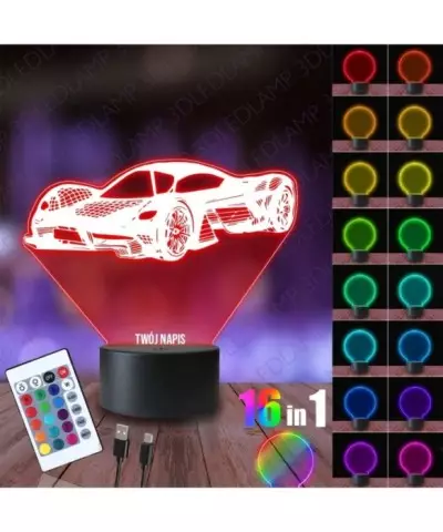 Lampka Nocna 3D LED LAMP Sportowy Samochód