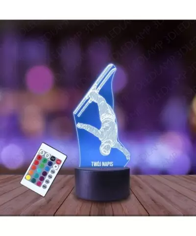 Lampka Nocna 3D LED LAMP Narciarz Narciarstwo