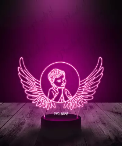 Lampka LED 3D Plexido Chłopiec Aniołek - 2