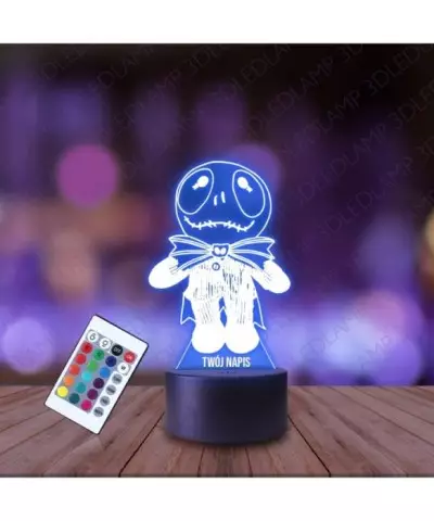Lampka Nocna 3D LED LAMP Miasteczko Halloween Jack Pluszak