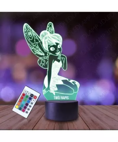 Lampka Nocna 3D LED LAMP Dzwoneczek Wróżka