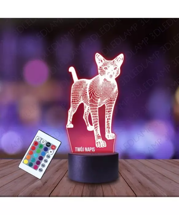 Lampka Nocna 3D LED LAMP Kot Syjamski