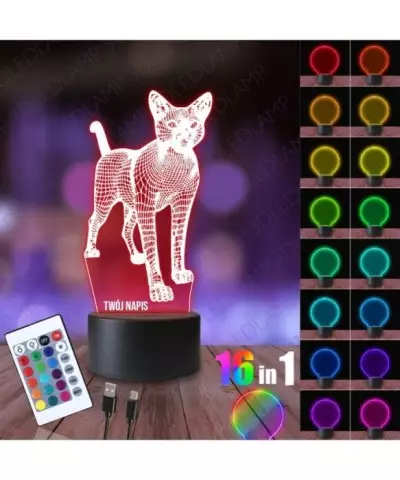 Lampka Nocna 3D LED LAMP Kot Syjamski
