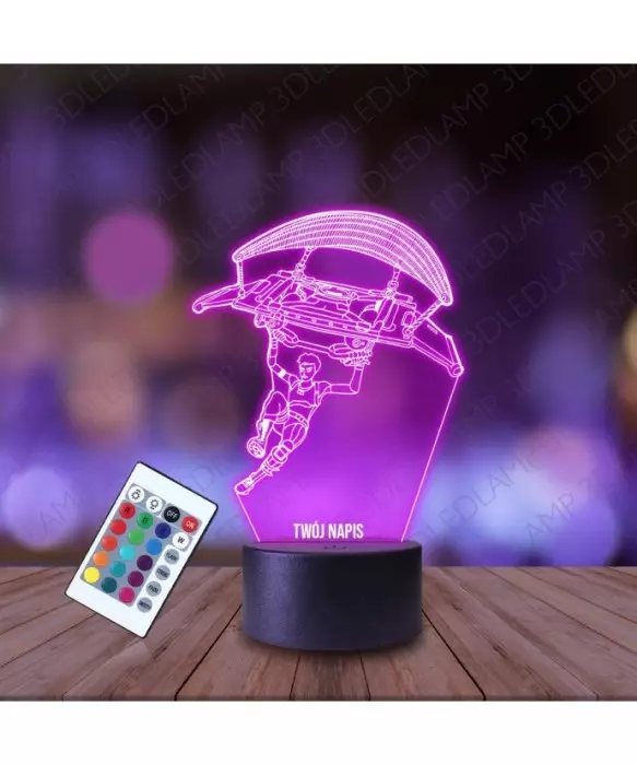 Lampka Nocna 3D LED LAMP Fortnite Paralotnia