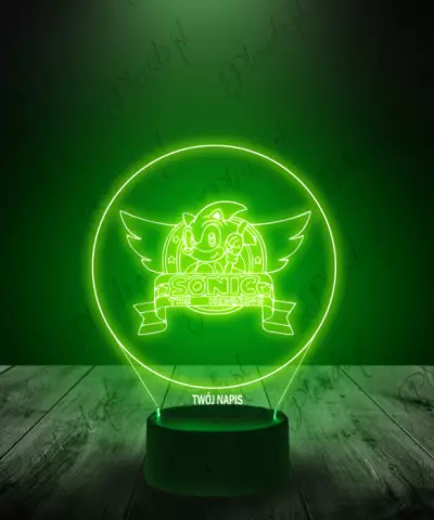 Lampka LED 3D Plexido Sonic Logo - 1