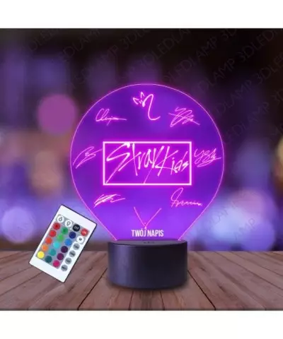 Lampka Nocna 3D LED LAMP Zespół Stray Kids Autografy