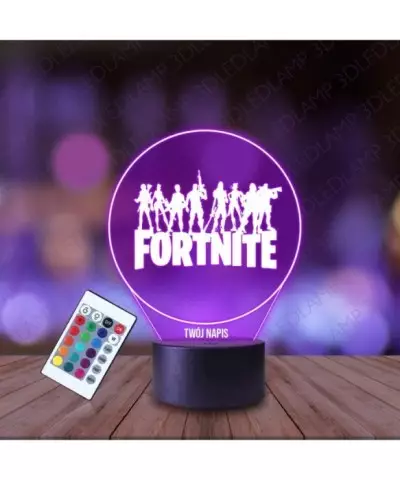 Lampka Nocna 3D LED LAMP Gra Fortnite Napis