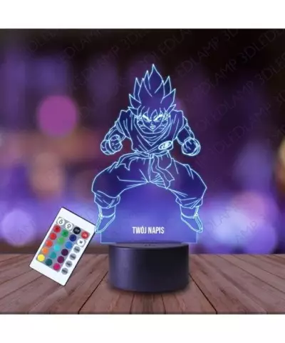 Lampka Nocna 3D LED LAMP Dragon Ball Goku Przemiana