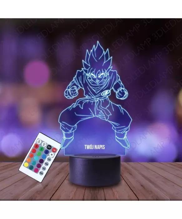 Lampka Nocna 3D LED LAMP Dragon Ball Goku Przemiana