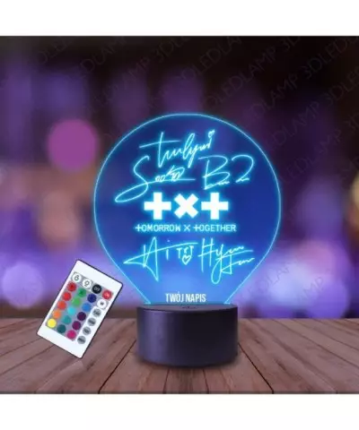 Lampka Nocna 3D LED LAMP TXT K-Pop Autografy
