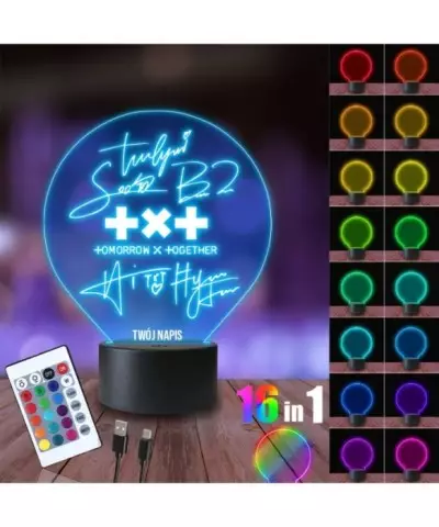 Lampka Nocna 3D LED LAMP TXT K-Pop Autografy