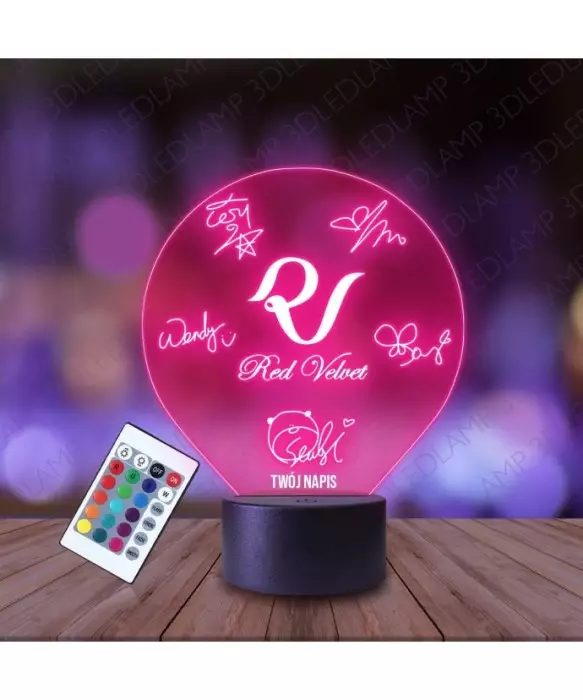 Lampka Nocna 3D LED LAMP Red Velvet Autografy