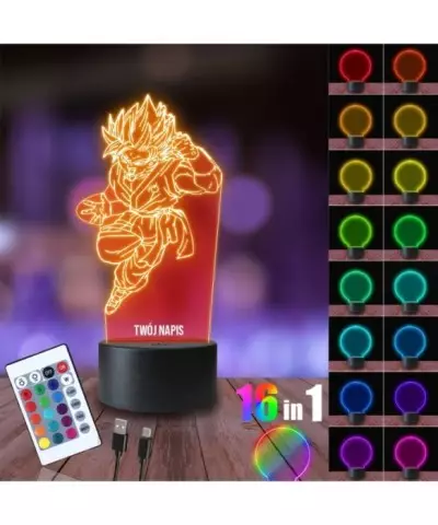 Lampka Nocna 3D LED LAMP Dragon Ball Z Songo