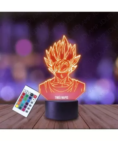 Lampka Nocna 3D LED LAMP Popiersie Son Goku Dragon Ball Z