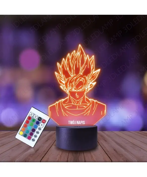 Lampka Nocna 3D LED LAMP Popiersie Son Goku Dragon Ball Z