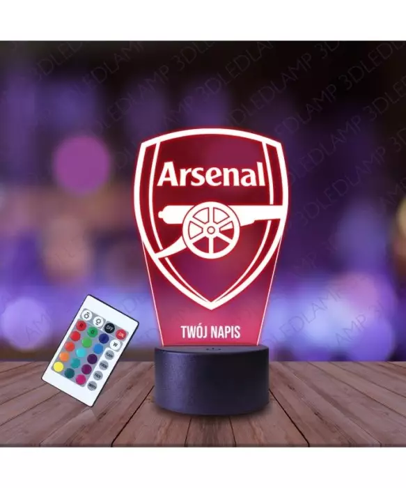 Lampka Nocna 3D LED LAMP Klub Arsenal