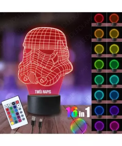 Lampka Nocna 3D LED LAMP Szturmowiec Gwiezdne Wojny