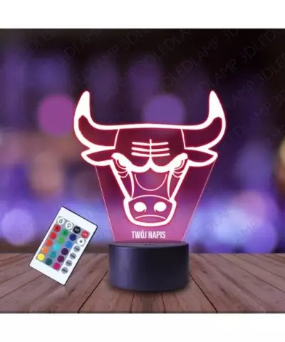 Lampka Nocna 3D LED LAMP Chicago Bulls